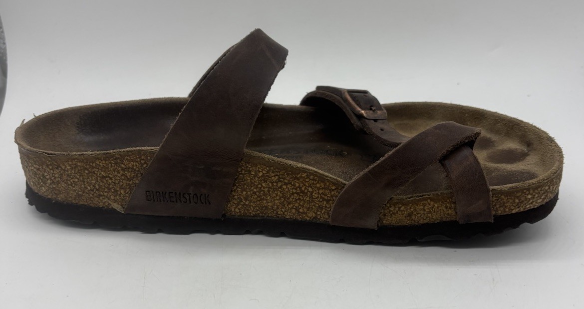 Birkenstock Mayari Habana Women’s US 7 EU 38 Brown Leather Toe Loop Sandals
