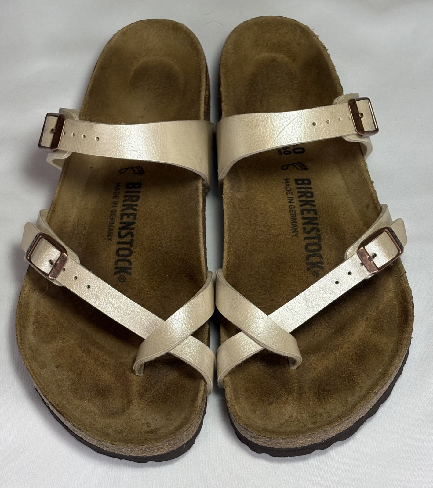Birkenstock Mayari Sandals Size 40 EU/9-9.5 US Pearl White – Used