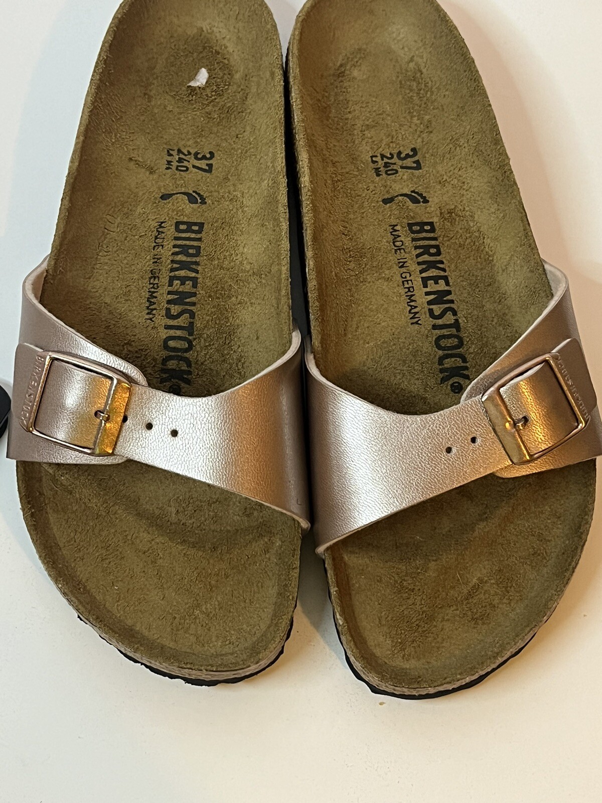 Birkenstock Madrid Birko flor Rose Gold  Buckle  Sandals size 37