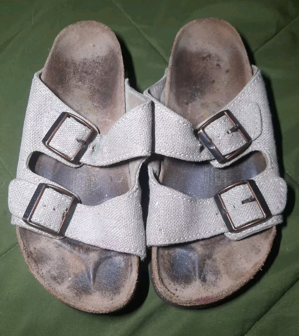 Birkenstock Papillio Arizona Women 38 US 7  Tan Tweed 2 Strap Sandals