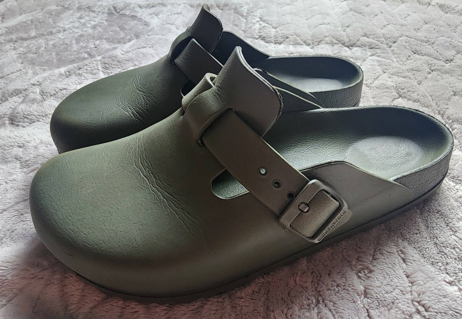 Birkenstock Boston EVA Kahki Green Essential Clogs Womens 38