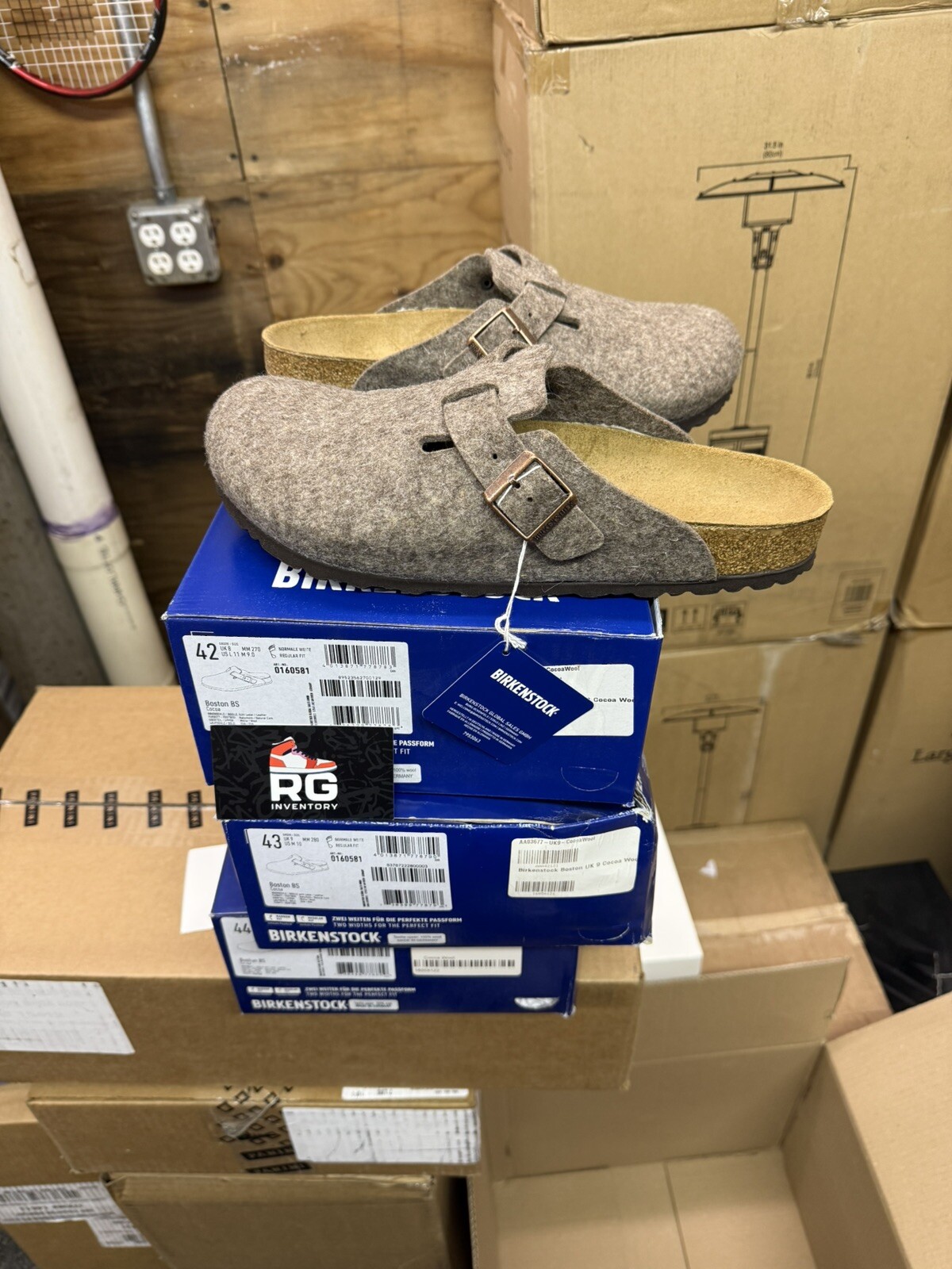 Birkenstock Boston Footbed Cocoa Wool – Damaged Box – EU 43 | US 10 ✅