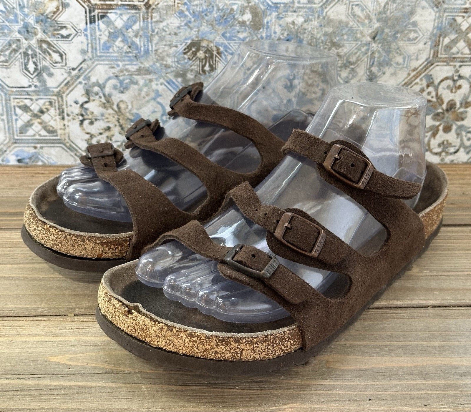 Birkenstock Florida Slides Sandals Brown Suede Women’s 8 / 39