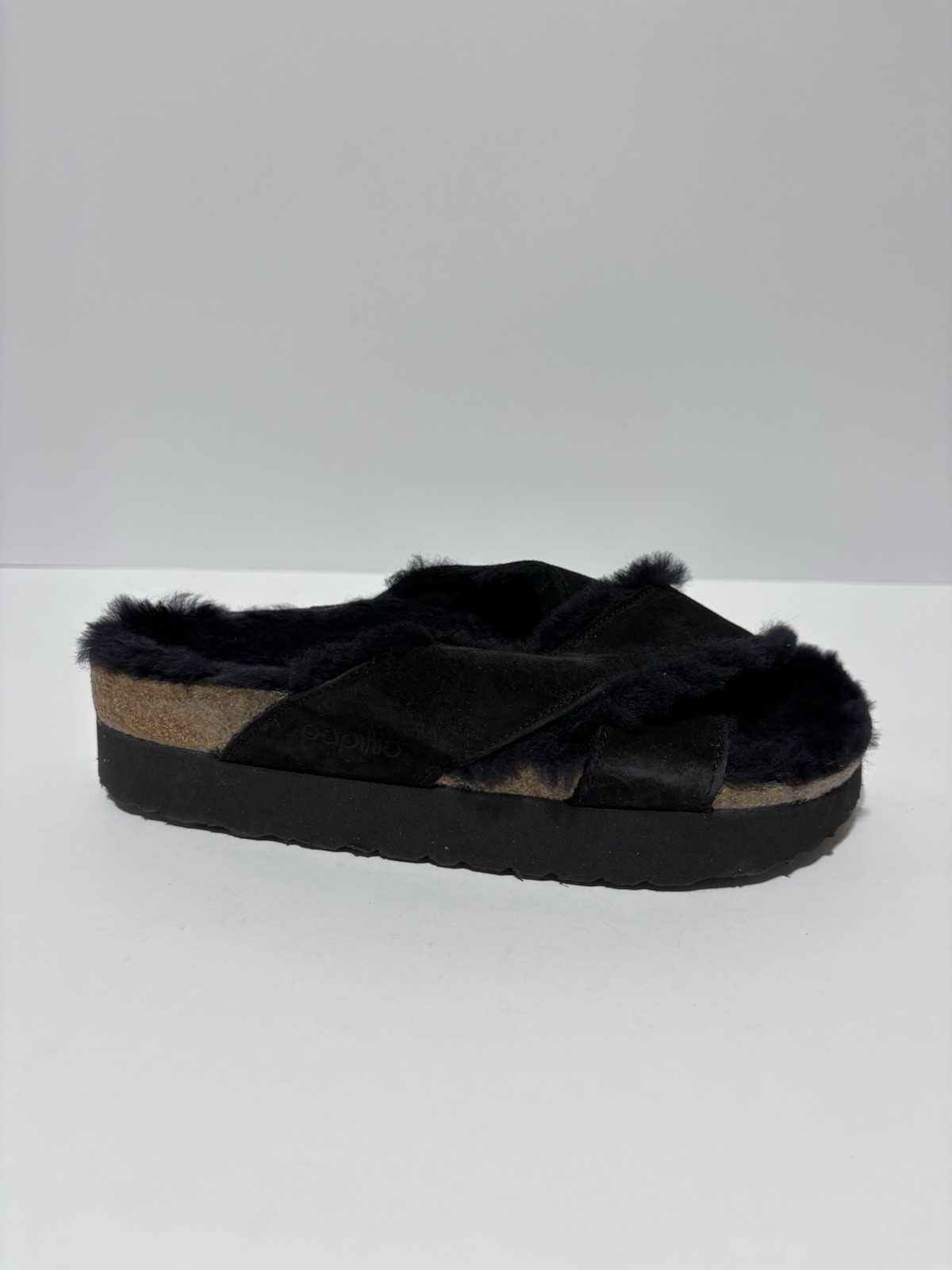 Birkenstock Papillio Women’s Daytona Black Platform Sandals, Size EUR 38, US 7 N