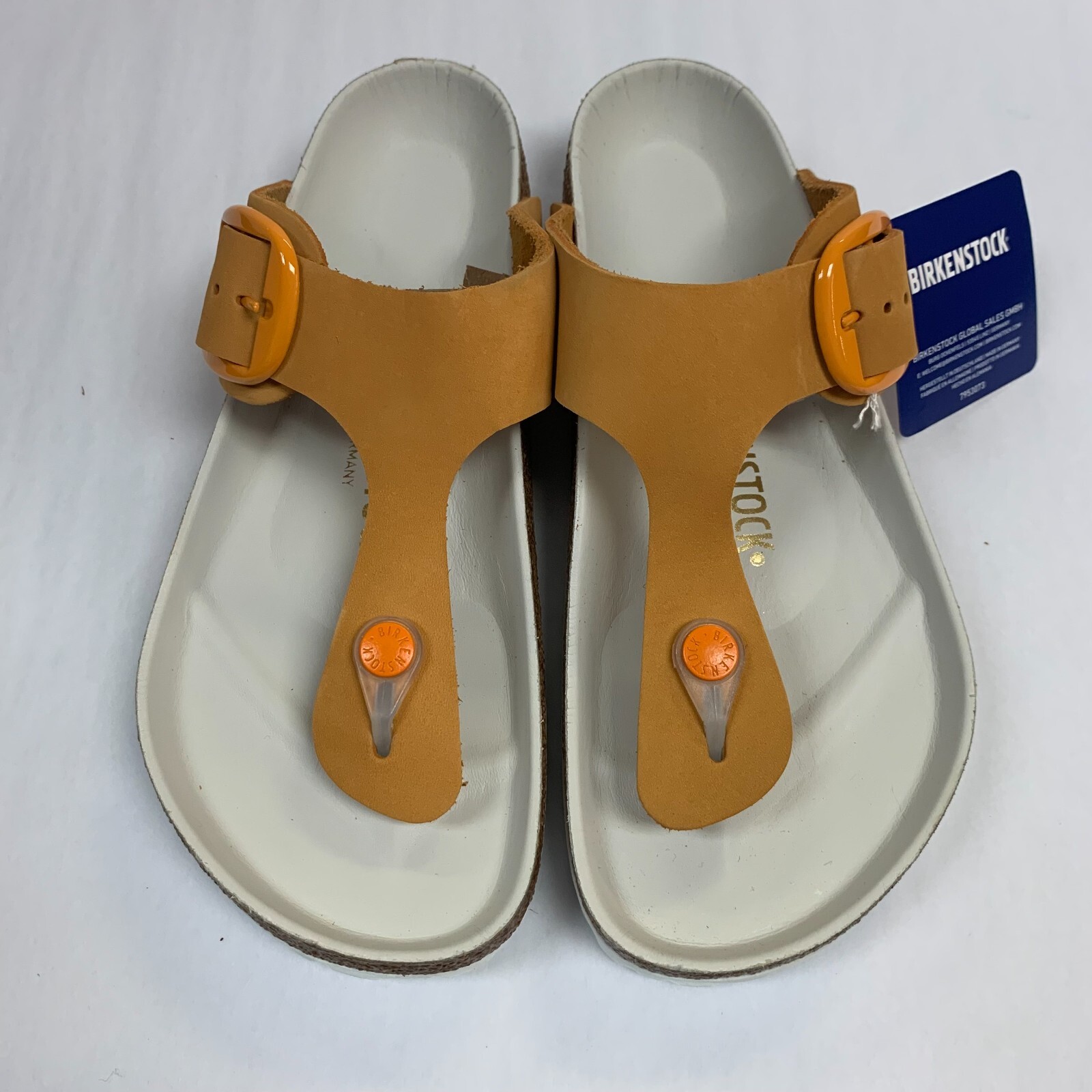 Birkenstock New w/ Box Gizeh Big Buckle Apricot Nubuck Leather Exquisite Regular