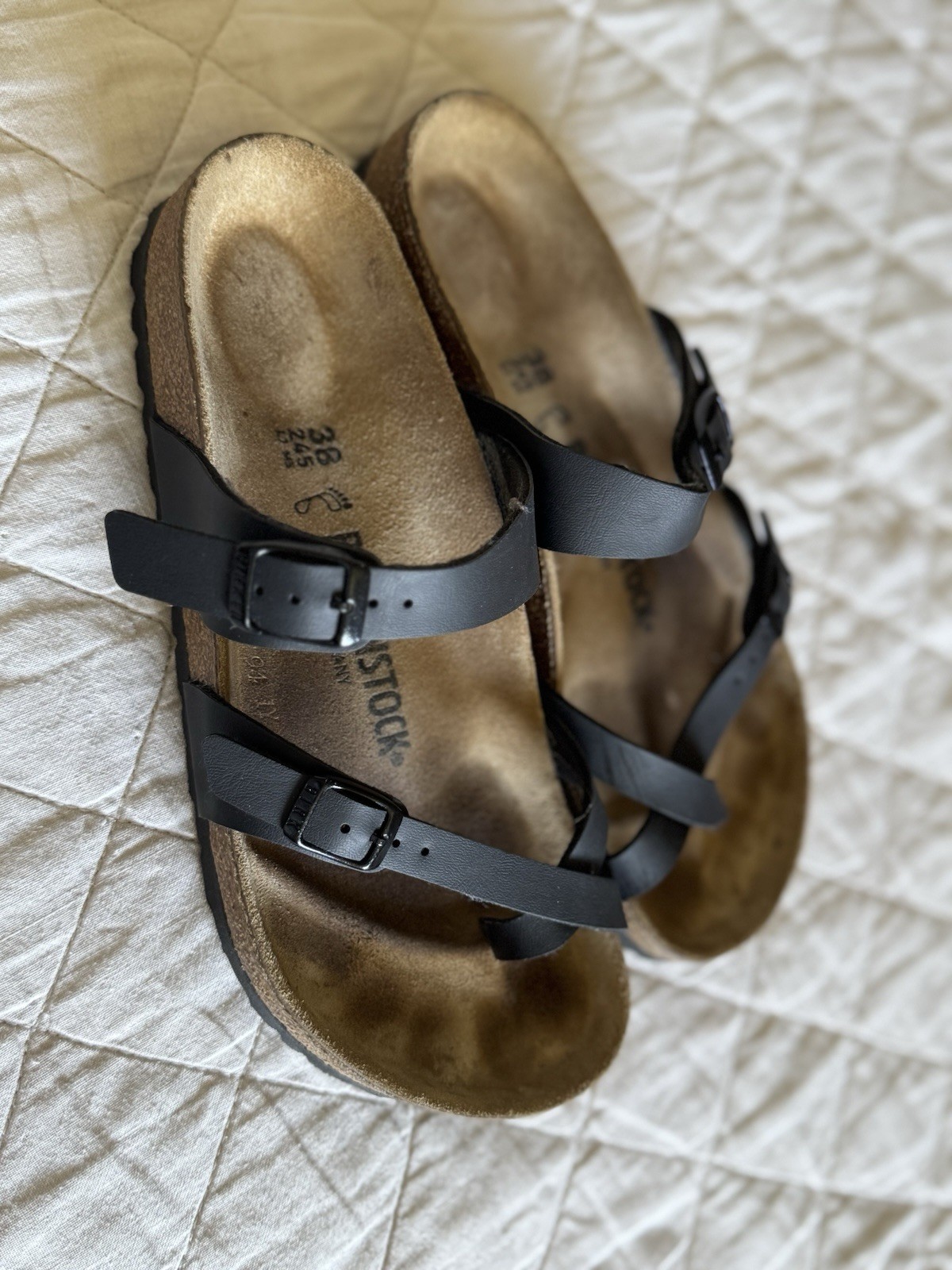 Birkenstock Mayari Black Birko-Flor Sandals Women’s Size 38 EU / 7-7.5 US