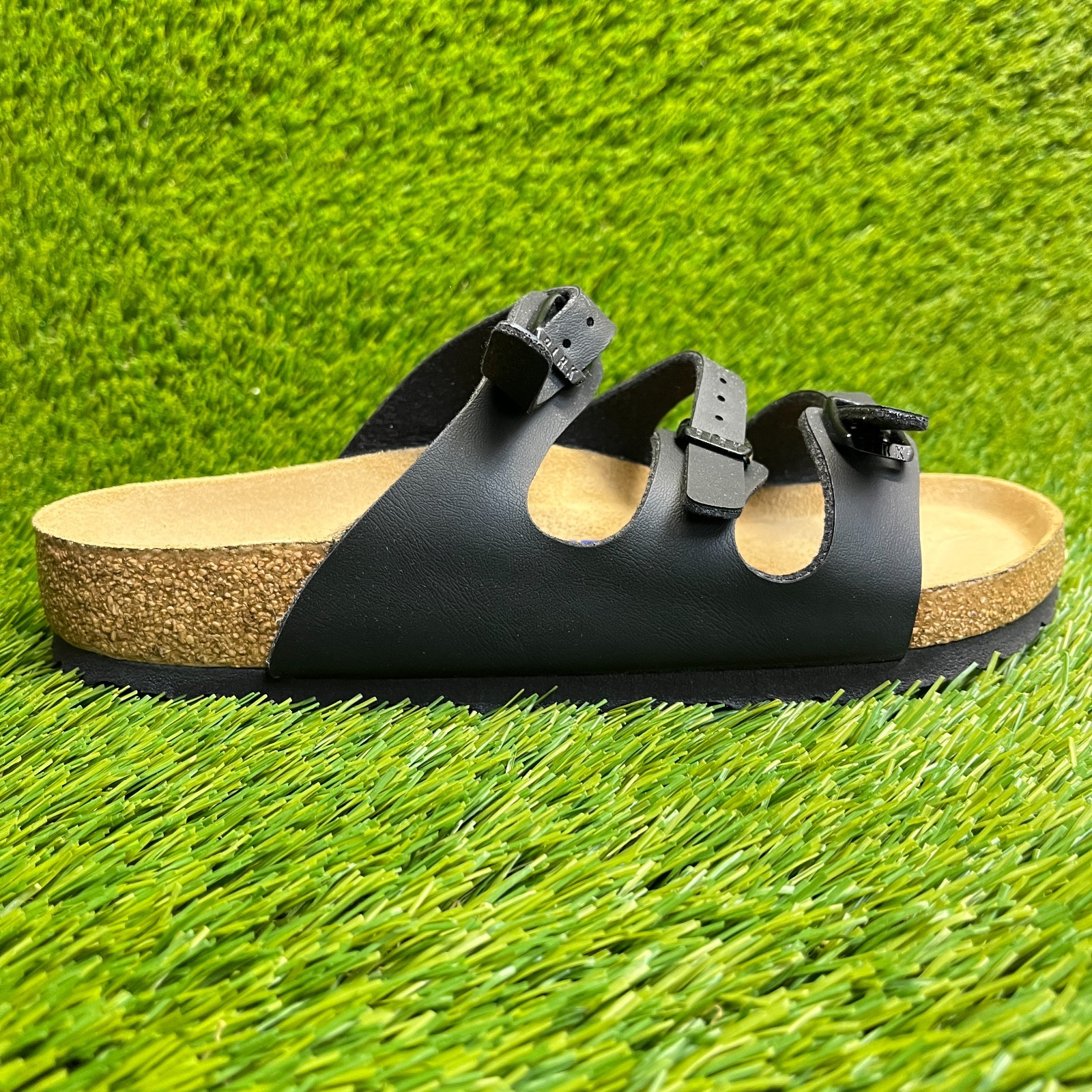 Birkenstock Florida Birko-Flor Womens Size 8 Black Beach Walking Slide Sandals