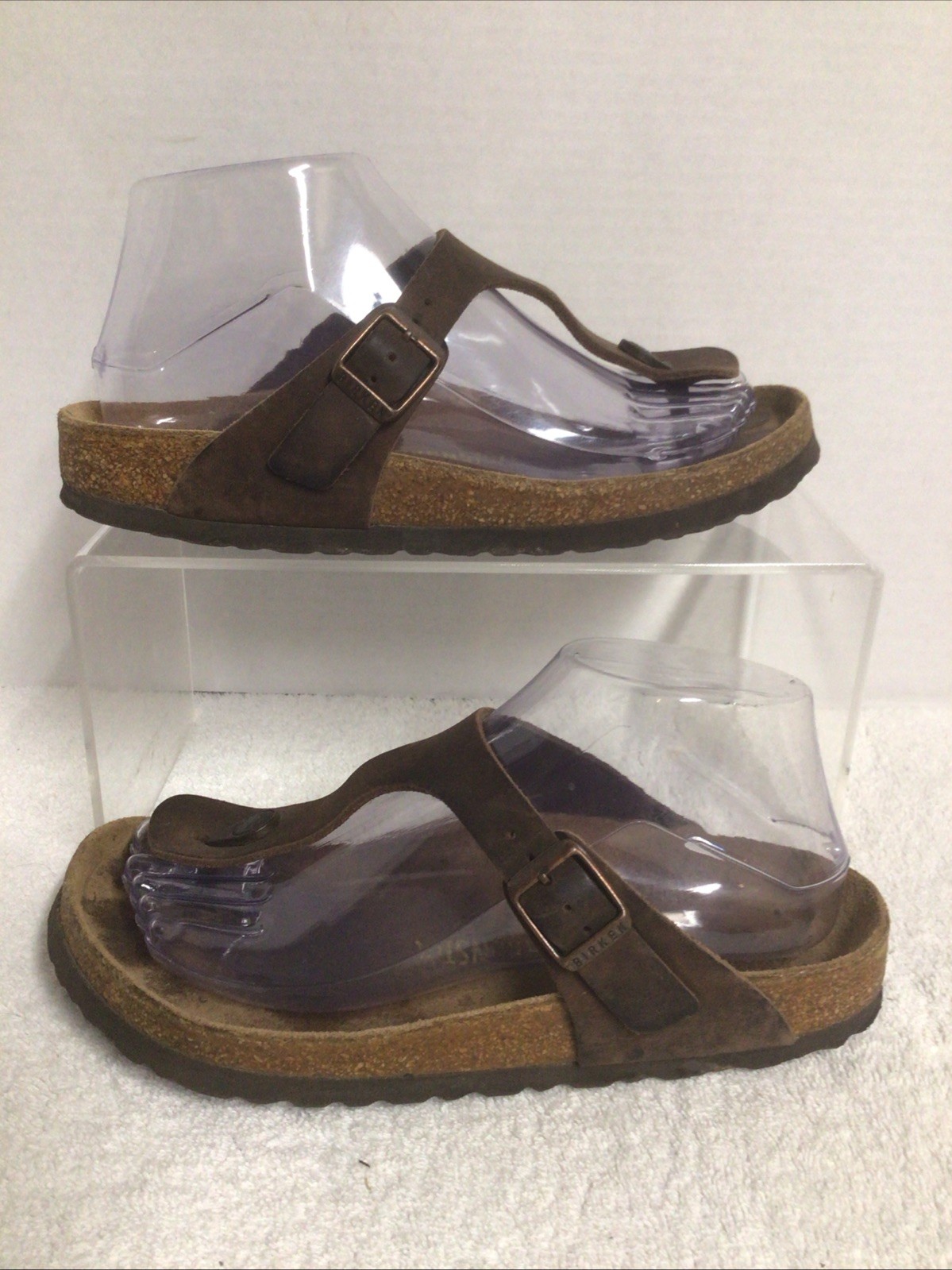 Birkenstock Gizeh Thong Sandals Women’s EU 37 US Sz 6 – 6.5 Brown Buckle