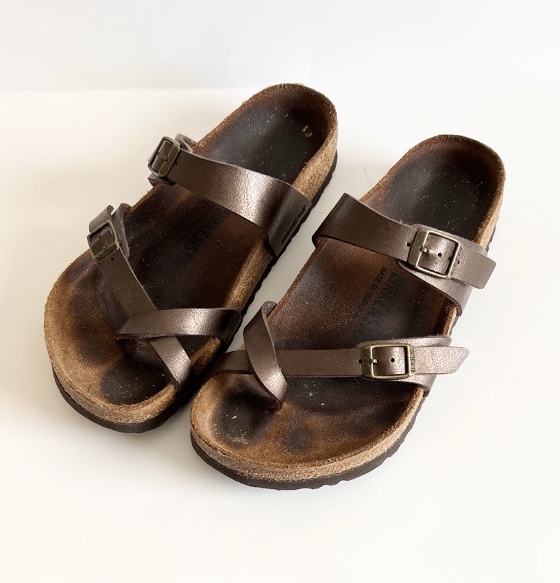 Birkenstock Women’s Mayari Sandals Brown Oiled Leather Size 37