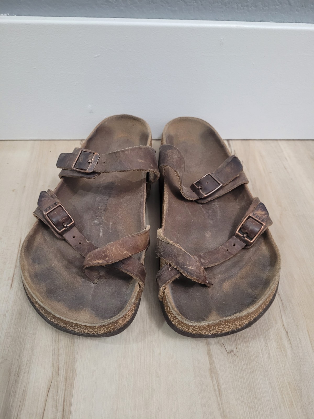 Birkenstock Mayari Womens Brown Strappy Slide Sandals Casual Hiking 38