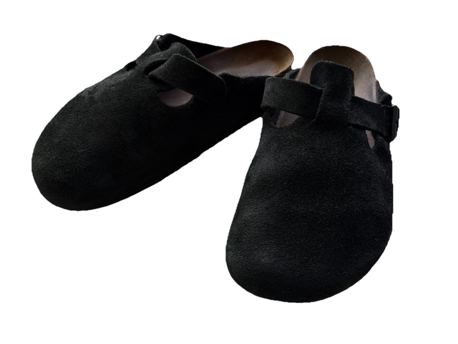 Birkenstock Boston Black Suede Clogs EU 42 US Men 9 – Outsole measures 28cm