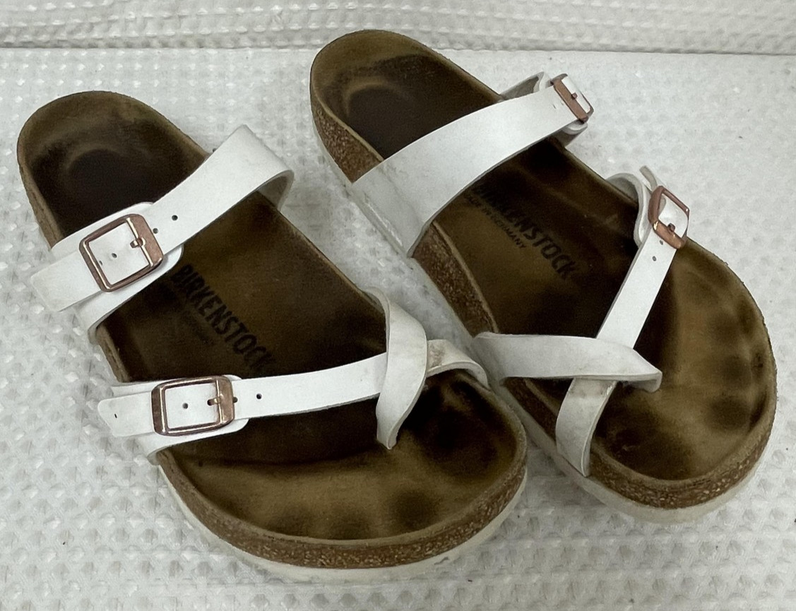 Birkenstock Mayari White Birko-Flor Sandals Women’s EU 39 US 8 Toe Loop Shoes