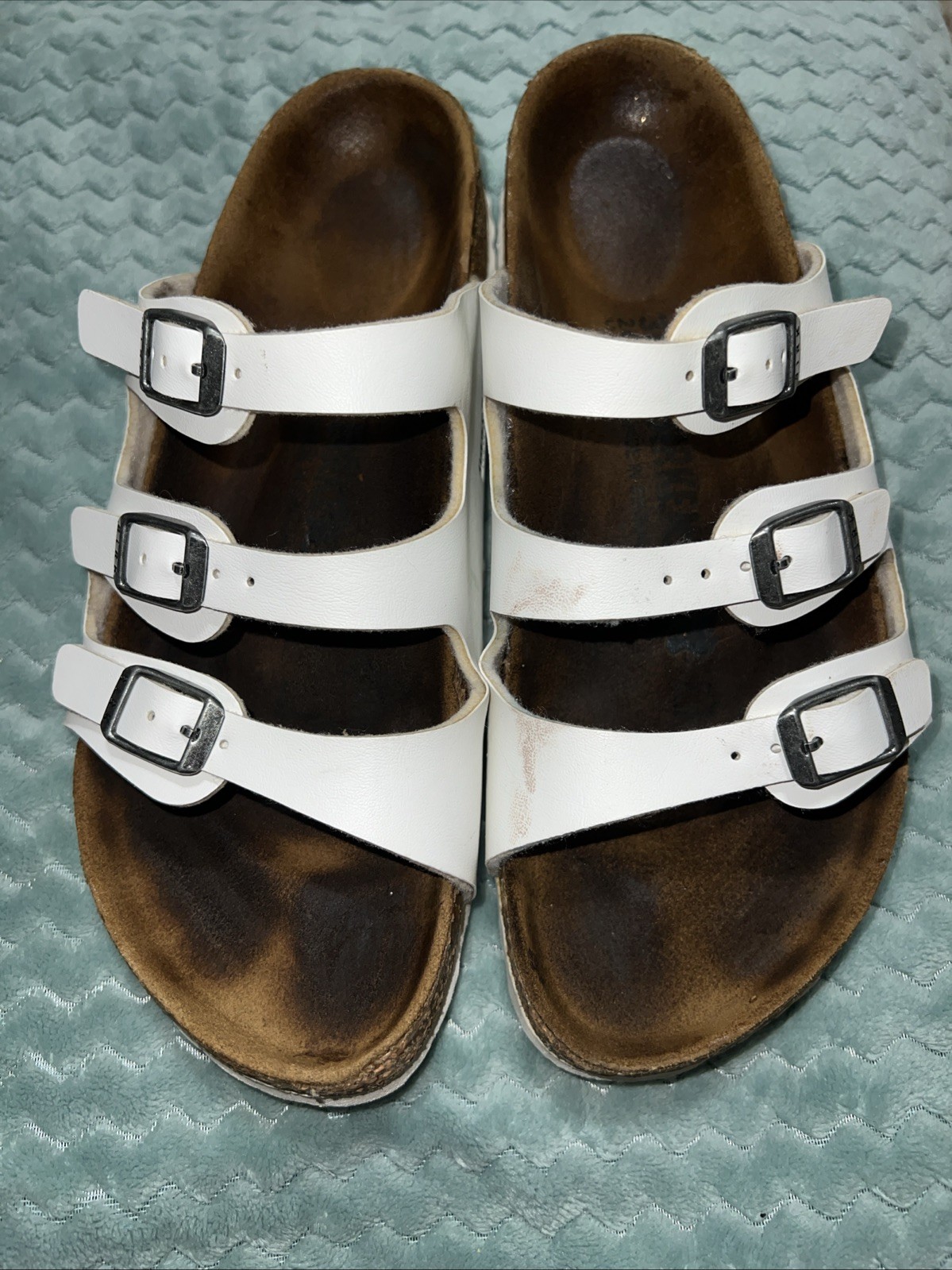 Birkenstock Florida White Birko Flor Regular Width –  SizeEU 38 US 7