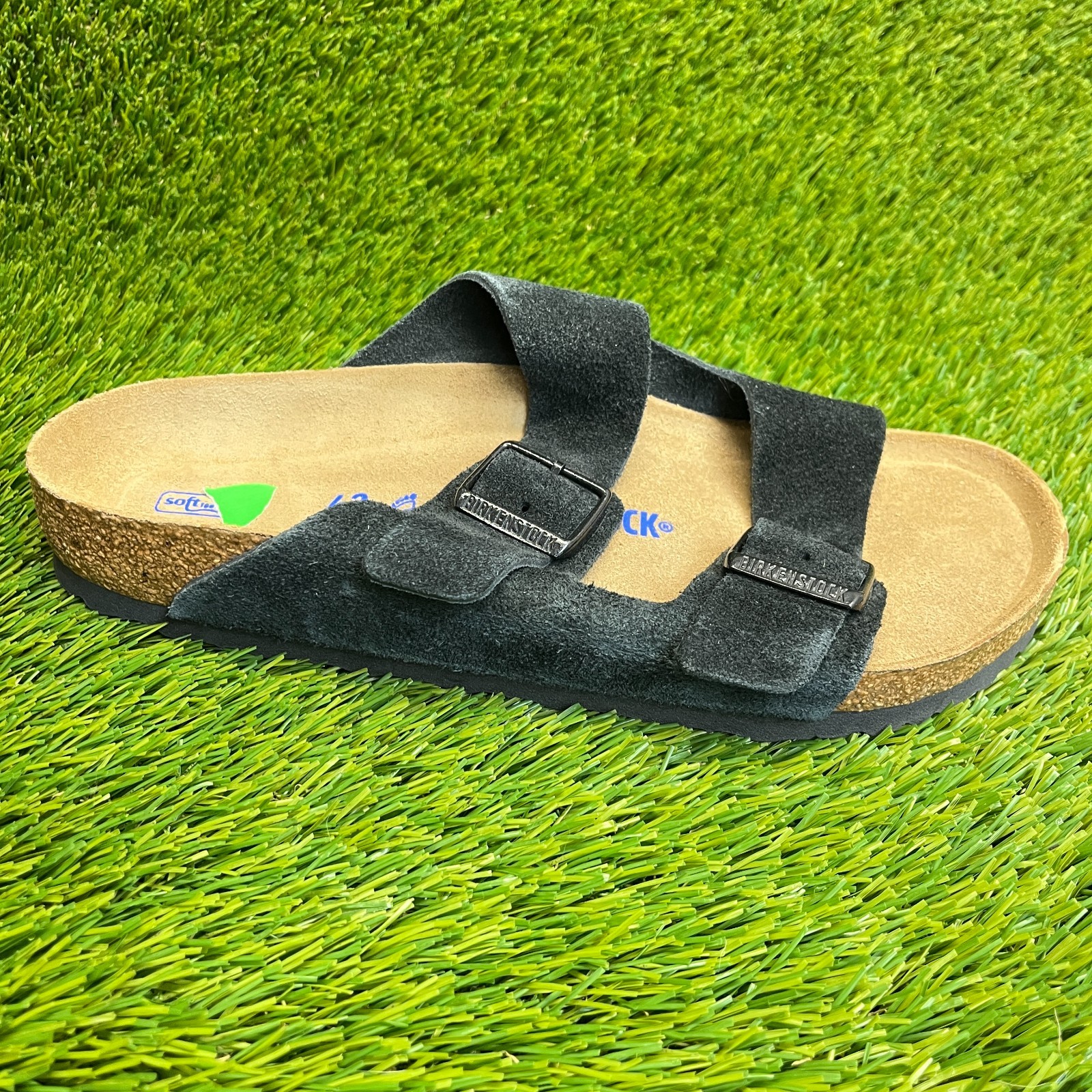 Birkenstock Arizona Birko-Flor Mens Size 9 Black Beach Outdoor Slide Sandals