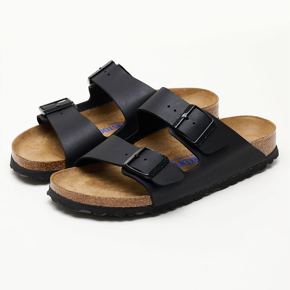 Birkenstock Arizona Birko-Flor Black Cork Footbed Women’s Sandals Medium/Narrow
