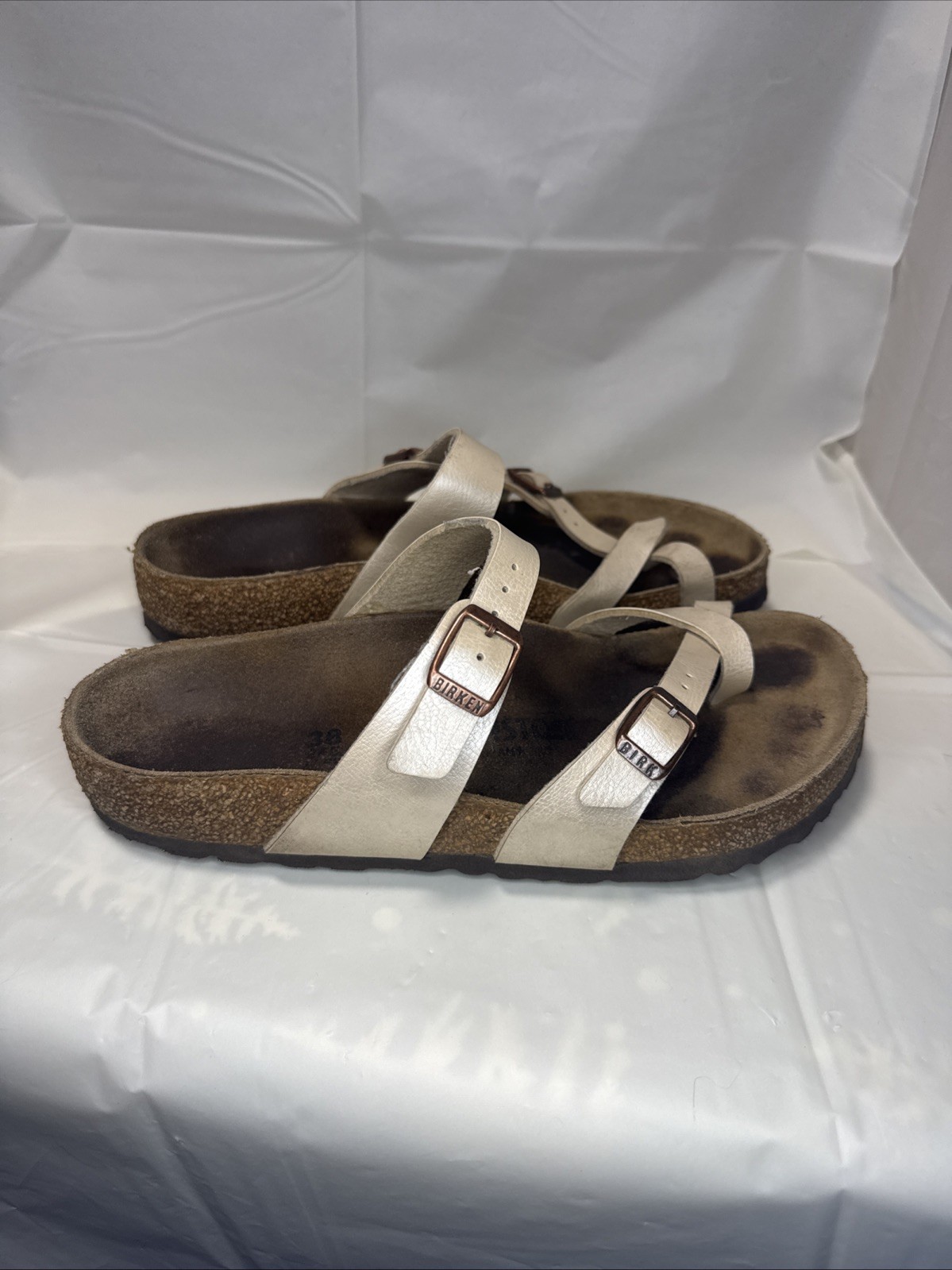 Birkenstock Mayari Leather Sandals, Size 38 EU (7-7.5 US)