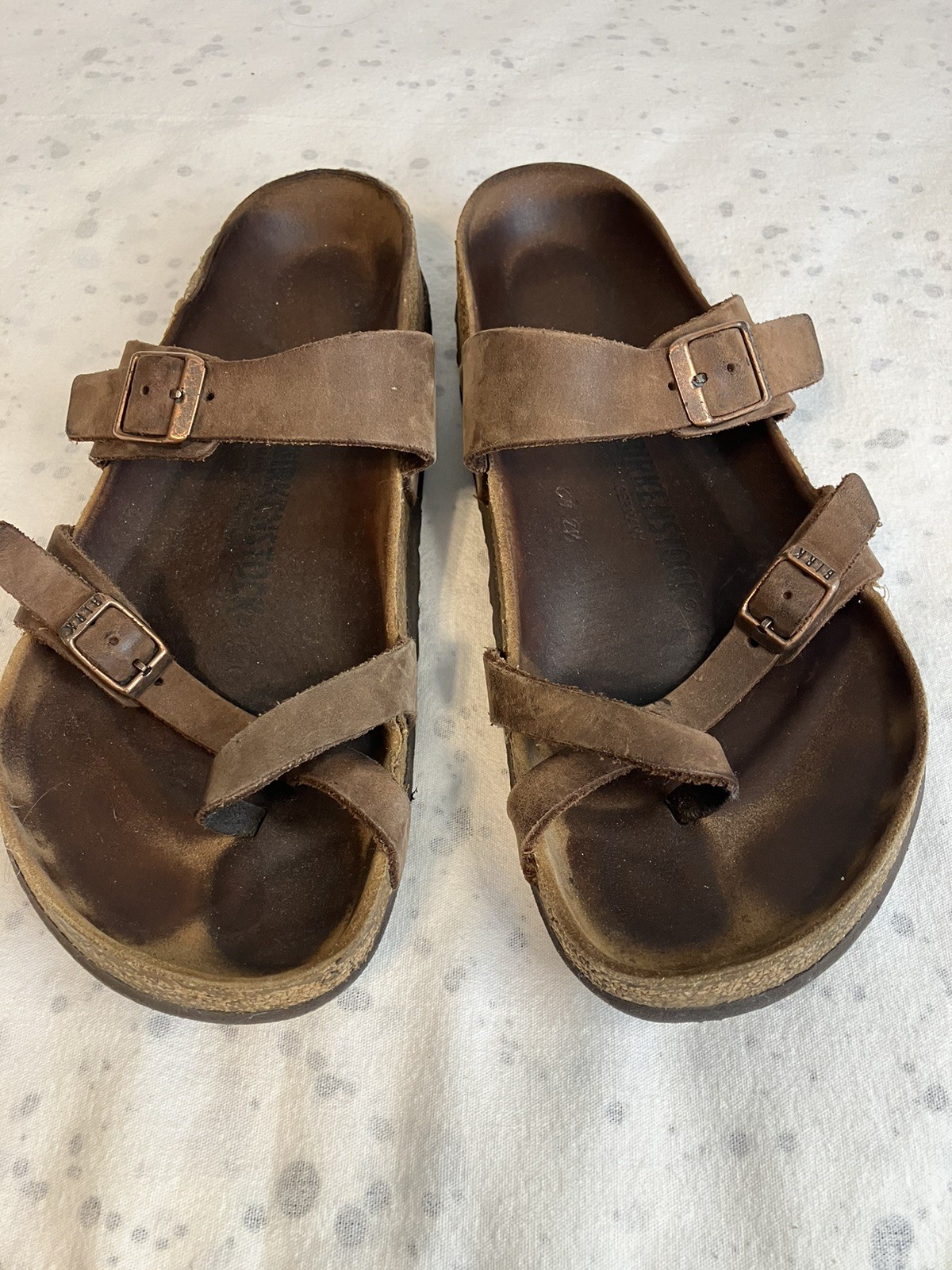 Birkenstock 41 Mayari Toe Loop Sandal Women’s 10 Men’s 8 Brown Suede