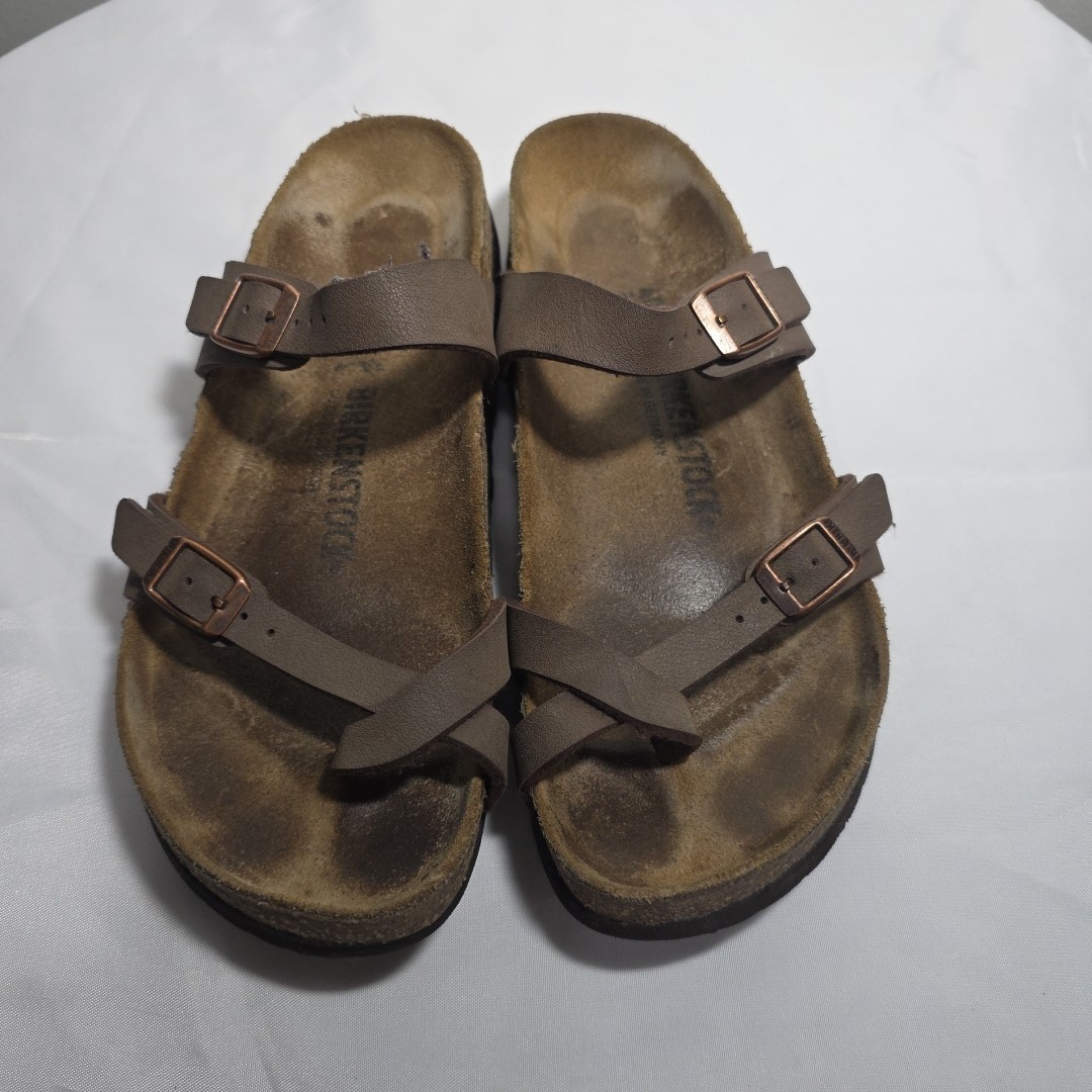 Birkenstock Mayari Birkibuc Mocha Brown Taupe Toe Loop Women’s Size EU 40 US 9.5