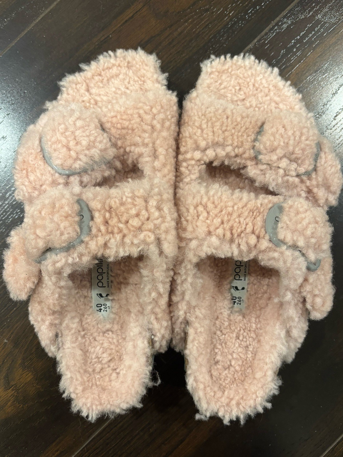 Birkenstock Papillio Arizona Shearling Fur Women’s- platform Size 40EU 9 US PINK