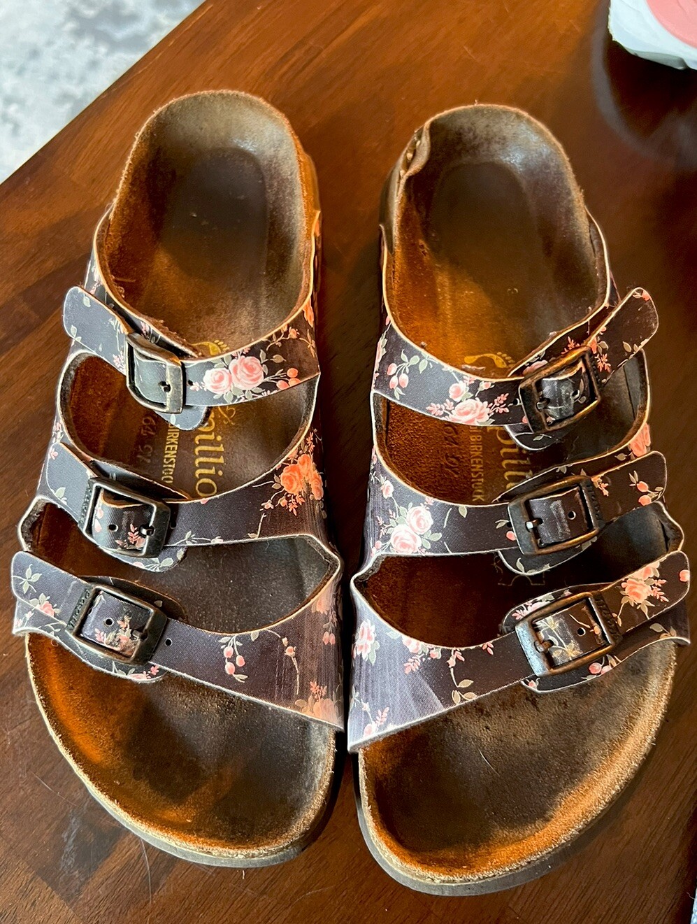 Birkenstock Papillio Florida Floral Pink Flower Sandals Womens 8 US EUR 39 Vegan