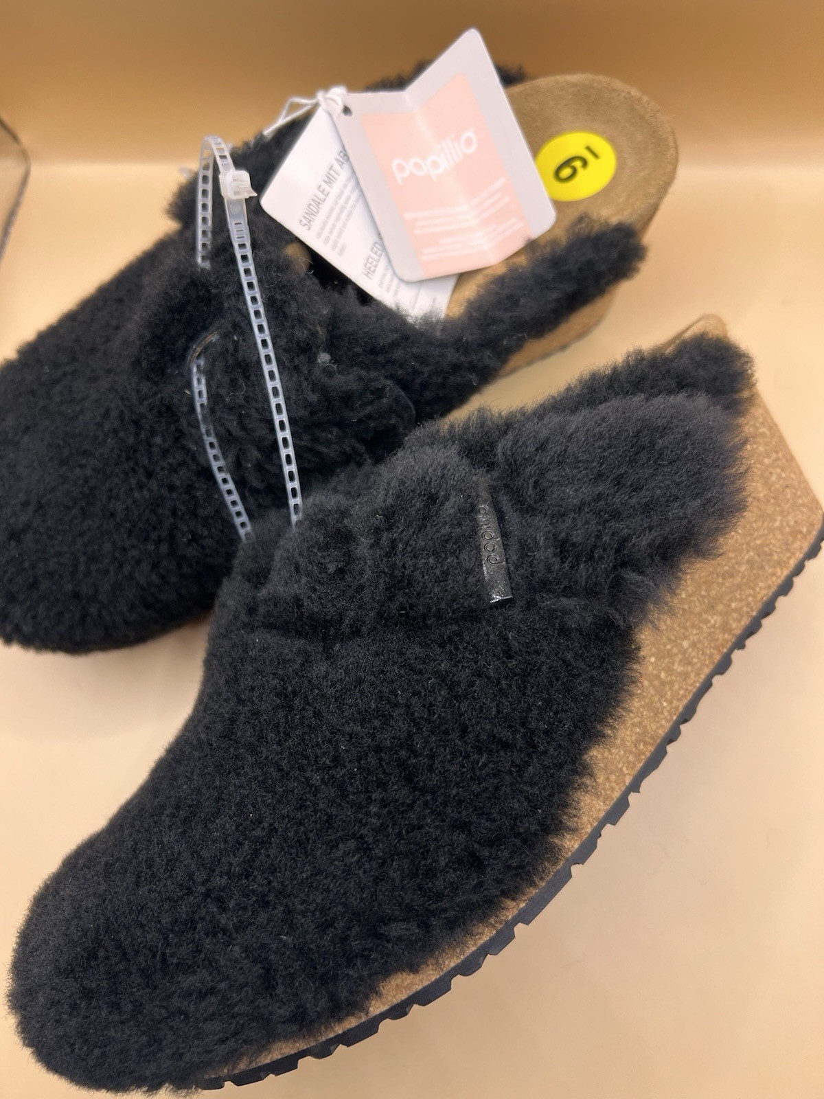 Birkenstock papillio Women’s Boston Big Buckle Shearling Teddy Clogs 39 US 8