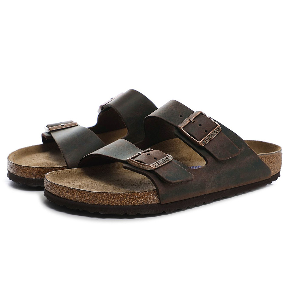 Birkenstock Arizona Habana Classic Oiled Leather Two-Strap Sandals Women’s Shoes