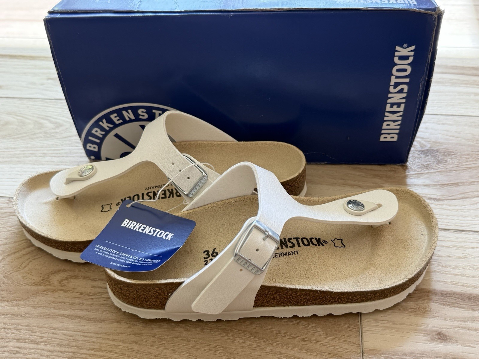 Birkenstock Gizeh BS Sandals Size 36 White *BRAND NEW* W/ Box Regular Fit