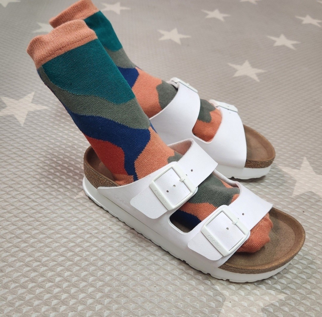 Birkenstock Papillio Women’s White Vegan Platform Sandals Size 38
