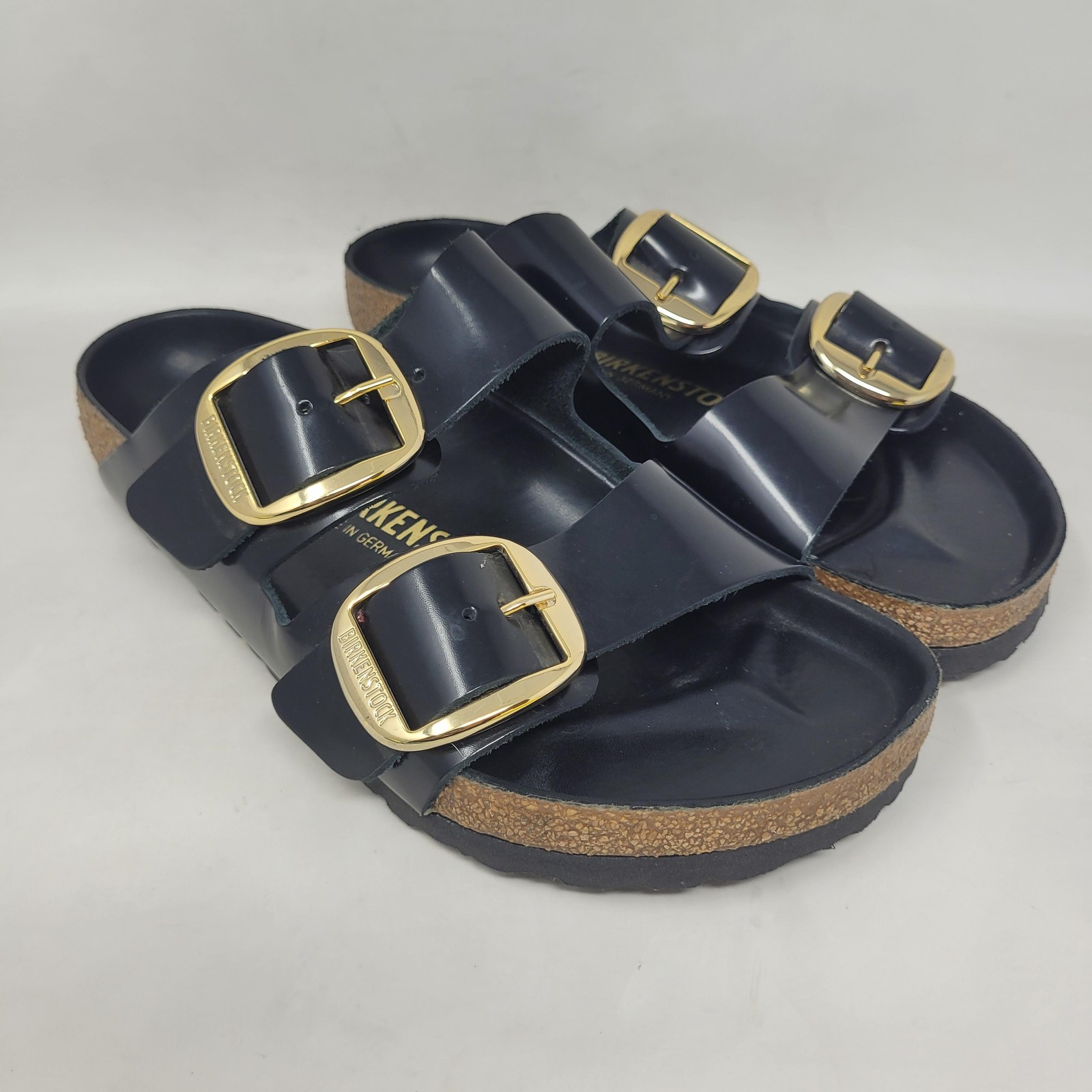 Birkenstock Arizona Big Buckle Sandals EU38 US7.5 Patent Leather Slides Slip On