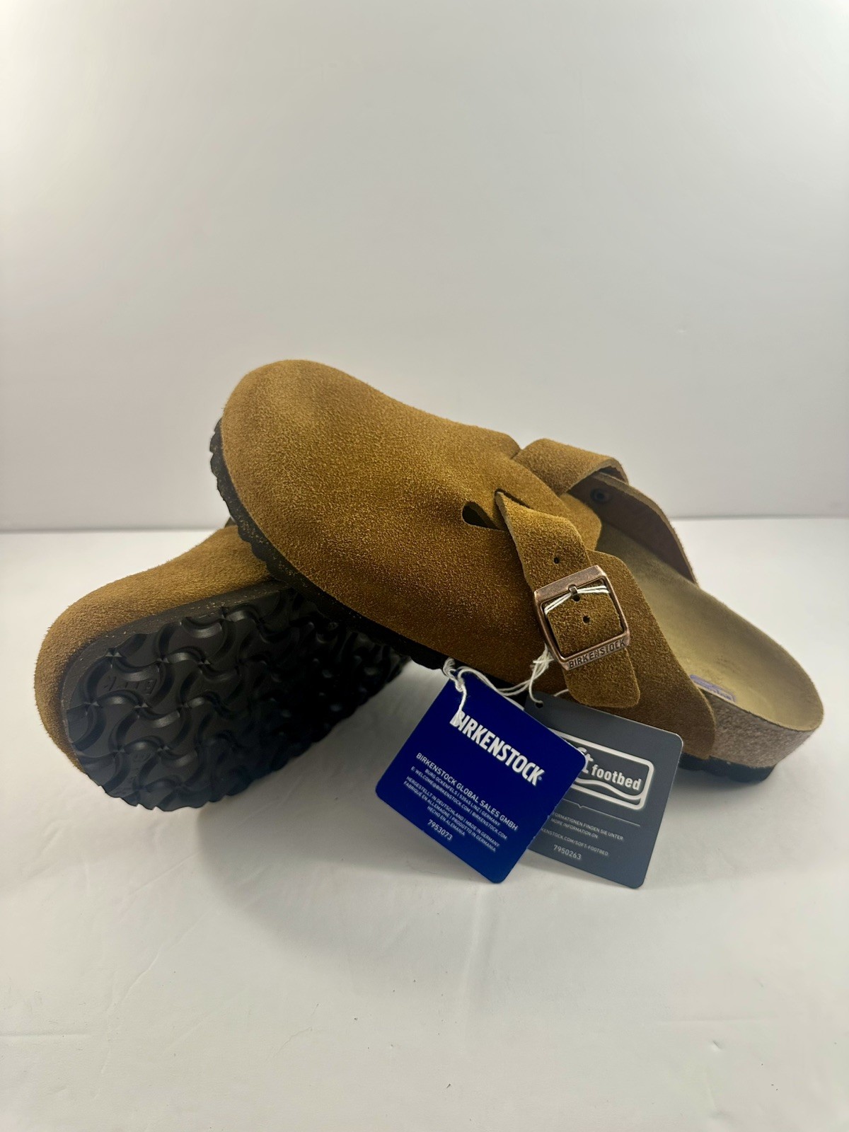 Birkenstock Boston BS Mink Suede Clog Narrow Fit Women Size 10 Mens Size 8 EU 41