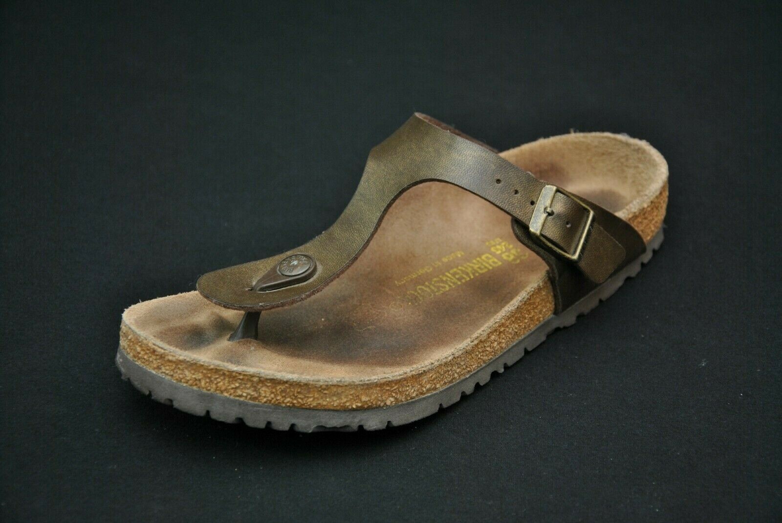 Birkenstock Gizeh Bronze Sandals 38 7 Women’s Slides