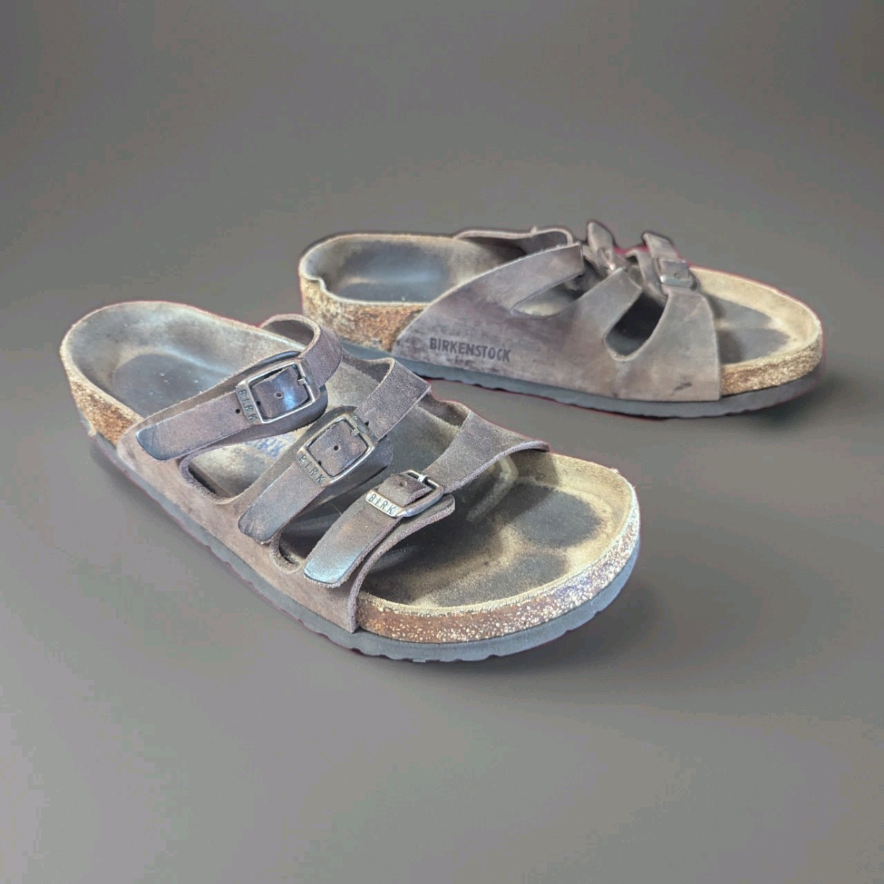 Birkenstock Florida Edition Sandals Brown Leather Strappy Adjustable EU 38 US 7