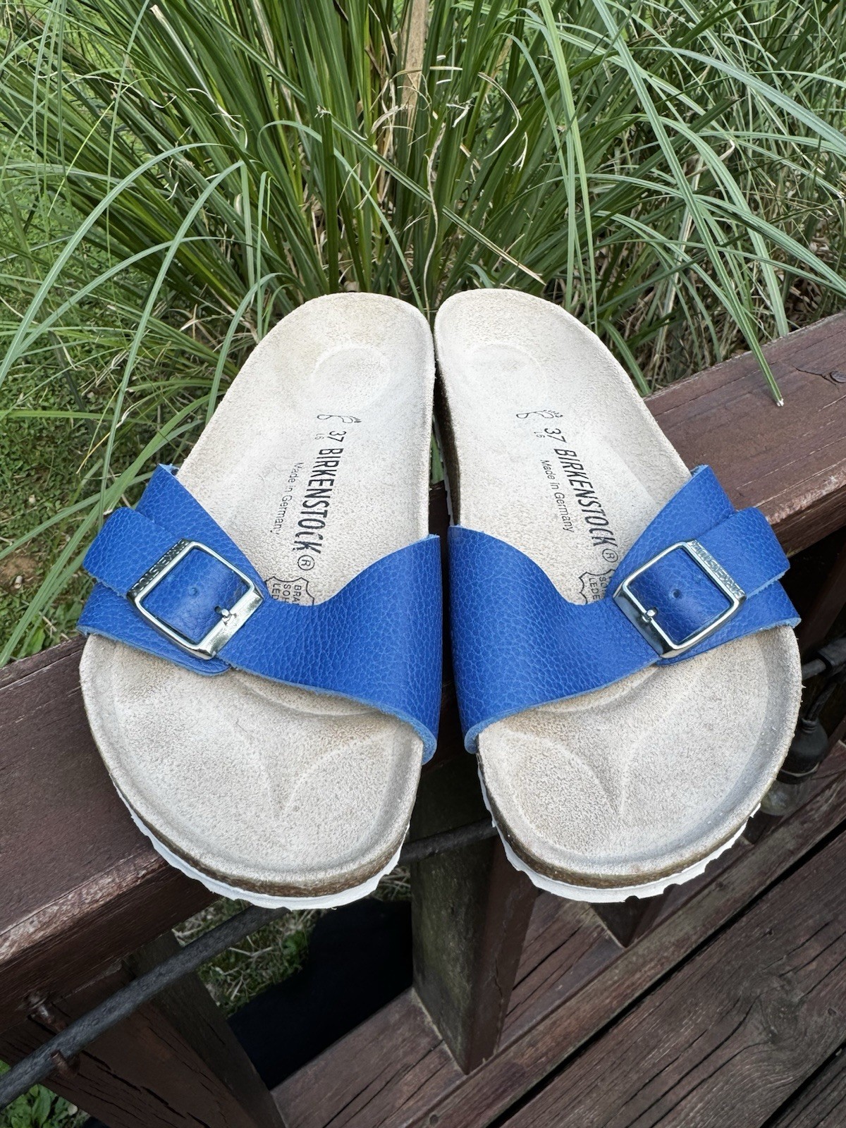 BIRKENSTOCK Madrid Buckle Women’s EU-37 /L-6 EXCELLENT Blue Leather