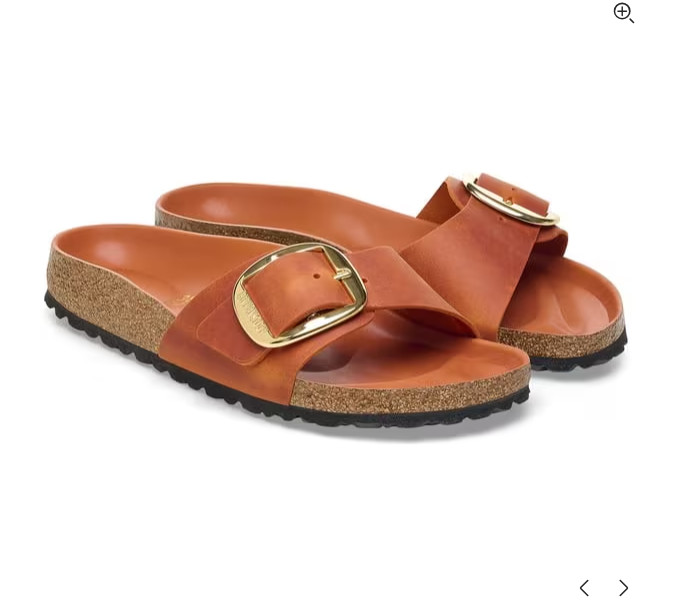 Birkenstock Madrid Big Buckle Oiled Leather sandals burnt orange EU 37 medium