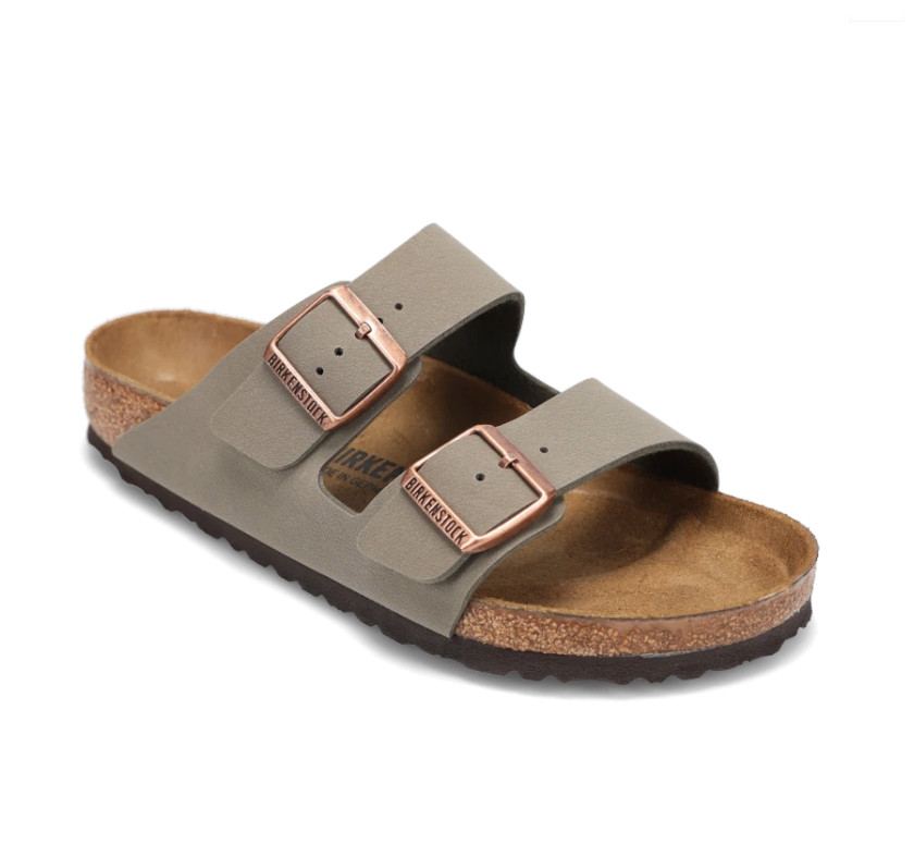Birkenstock Arizona Stone Birkibuc Leather Unisex Comfort Sandals