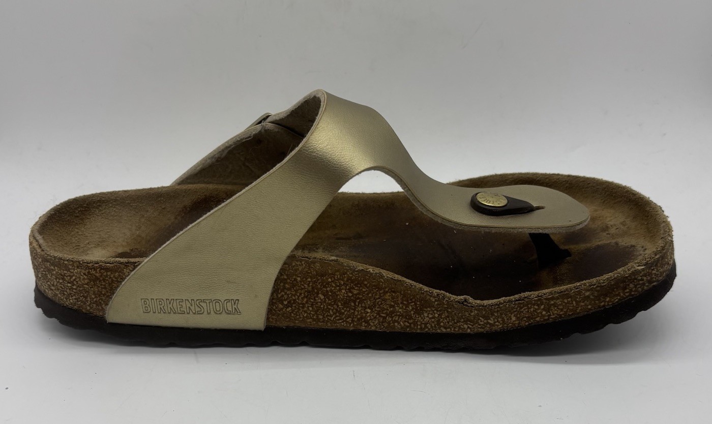 Birkenstock Gizeh Thong Sandal Gold Unisex Size EU40 Women’s 9 Mens 7