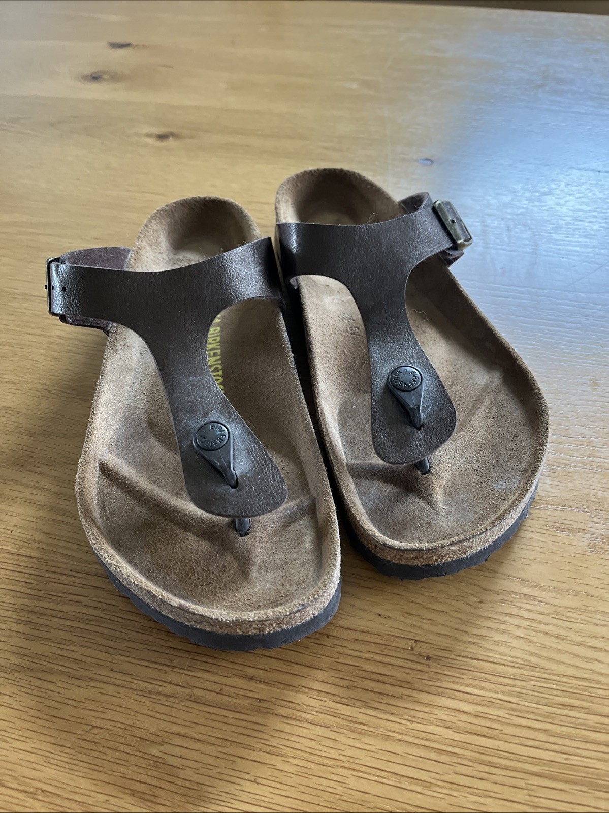 Birkenstock Gizeh Metallic Bronze Leather Thong Flip Flop Sandals Women’s 10 41