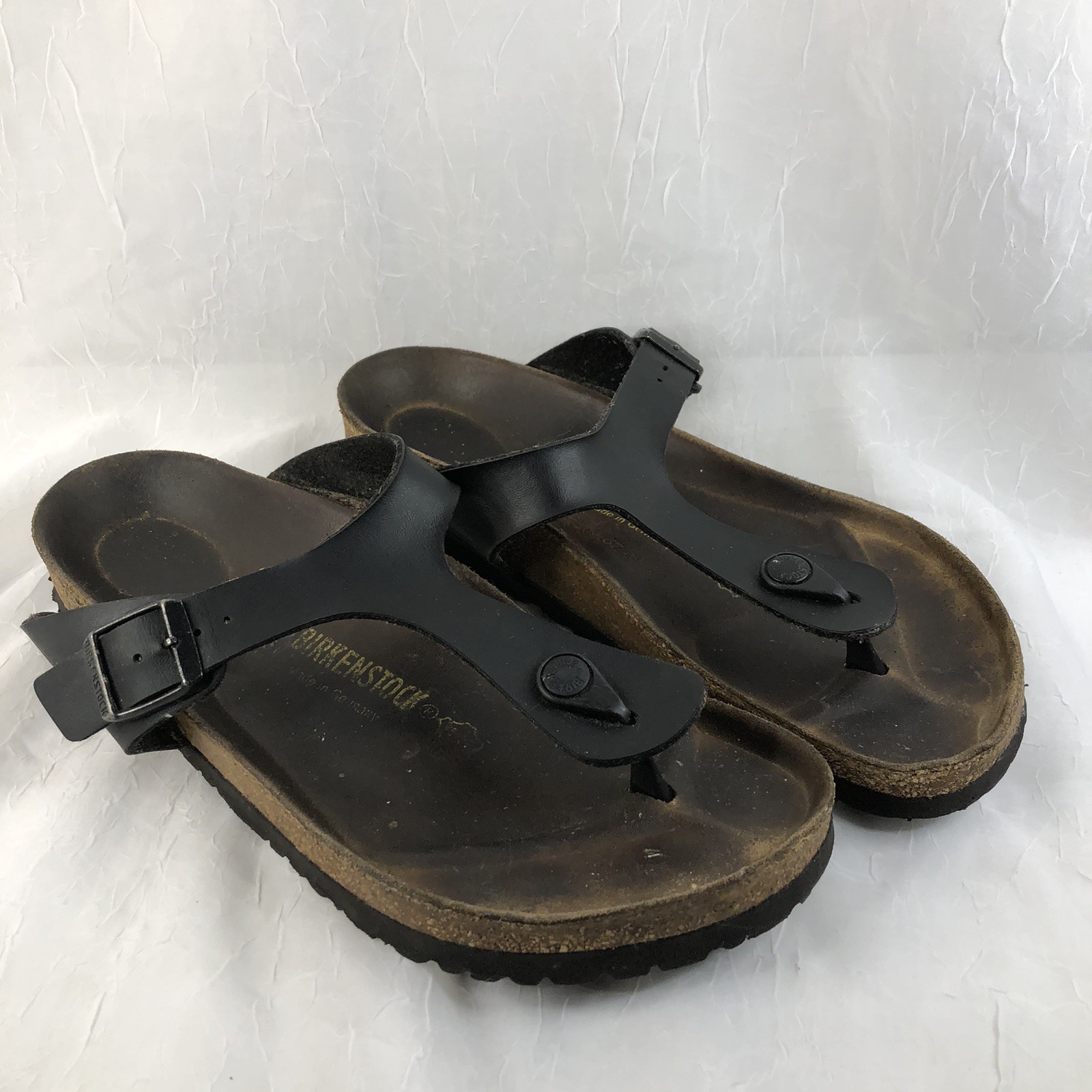 Birkenstock Gizeh Size 41 Black Sandal Shoes Women’s 10 Mens Size 8