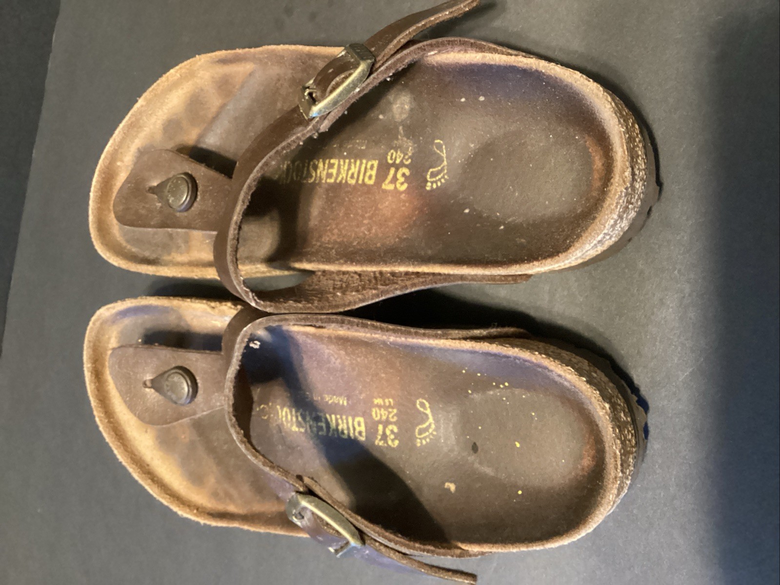 Birkenstock VINTAGE Gizeh Leather Thongs Germany Made Womens 6.5 Sandal Shoes 37