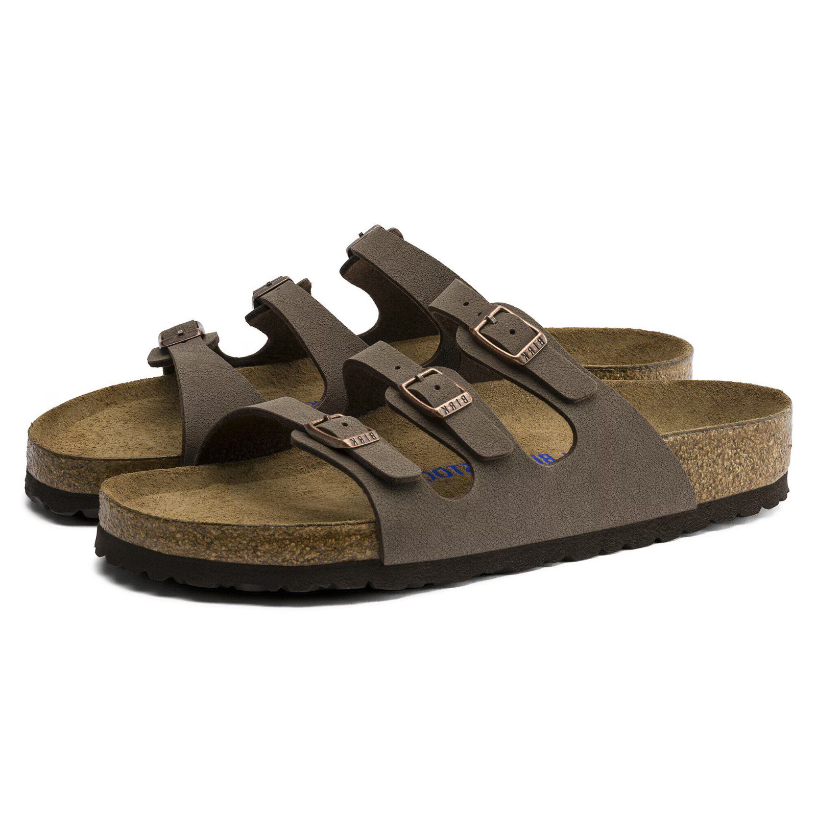 Birkenstock Florida Women’s Sandal Soft Footbed Three Strap Mocha Unisex Shoes