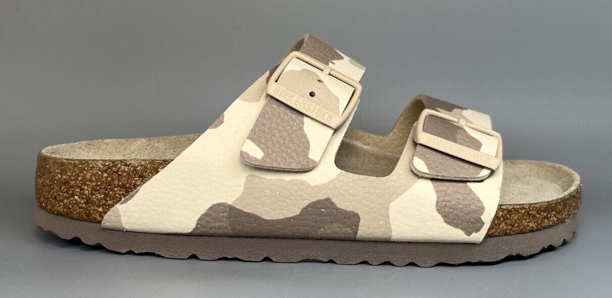 Birkenstock Arizona Desert Soil Camo Soft Footbed Taupe Womens Sandal NARROW