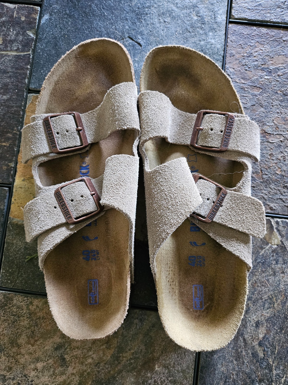 Taupe birkenstock boston  size 40