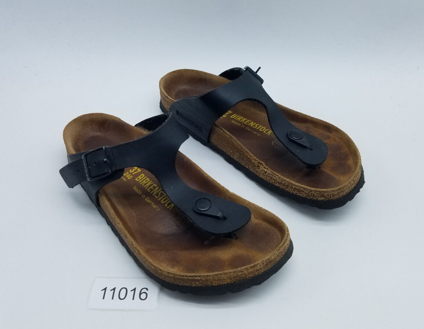 Birkenstock Gizeh Women’s Size 6 EU 37 Hard Footbed Slip On Sandals Black