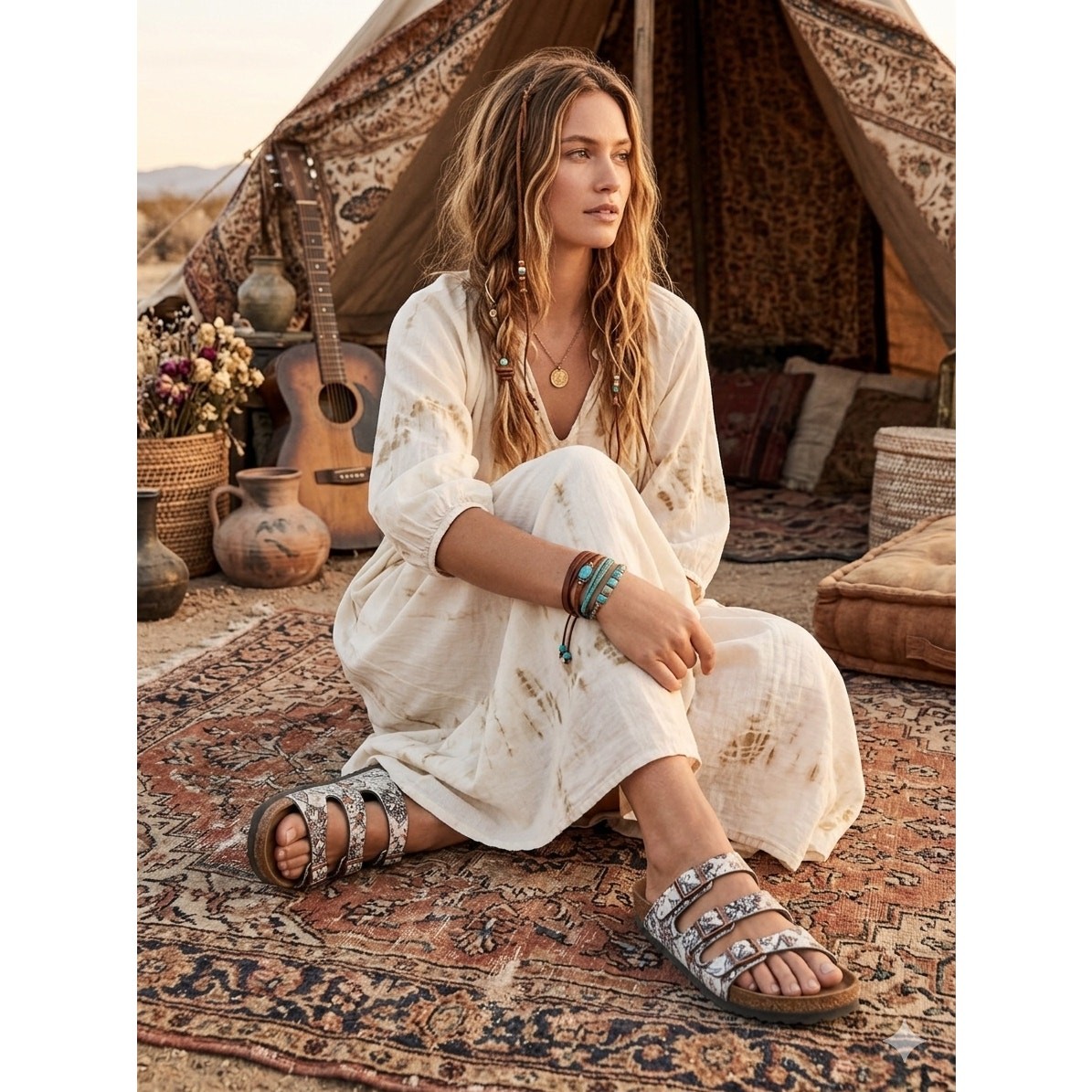 Birkenstock Florida Fresh in the Boho Flowers Sandal- Size 38