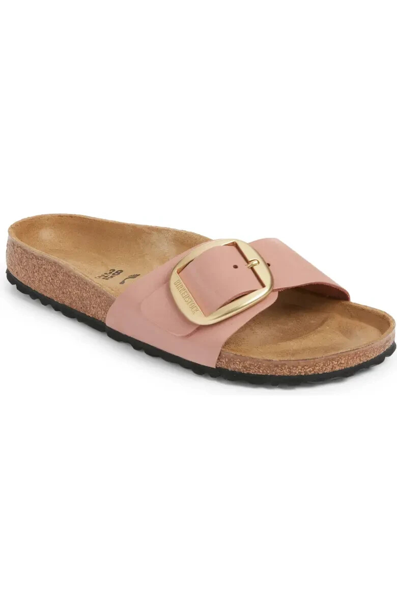 BIRKENSTOCK MADRID BIG BUCKLE SLIDE SANDALS OLD ROSE SIZE 7-7.5US/ 38EU