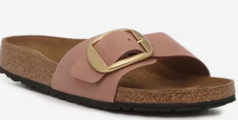 BIRKENSTOCK MADRID BIG BUCKLE NUBUCK LEATHER OLD ROSE PINK 40 L 9 Narrow