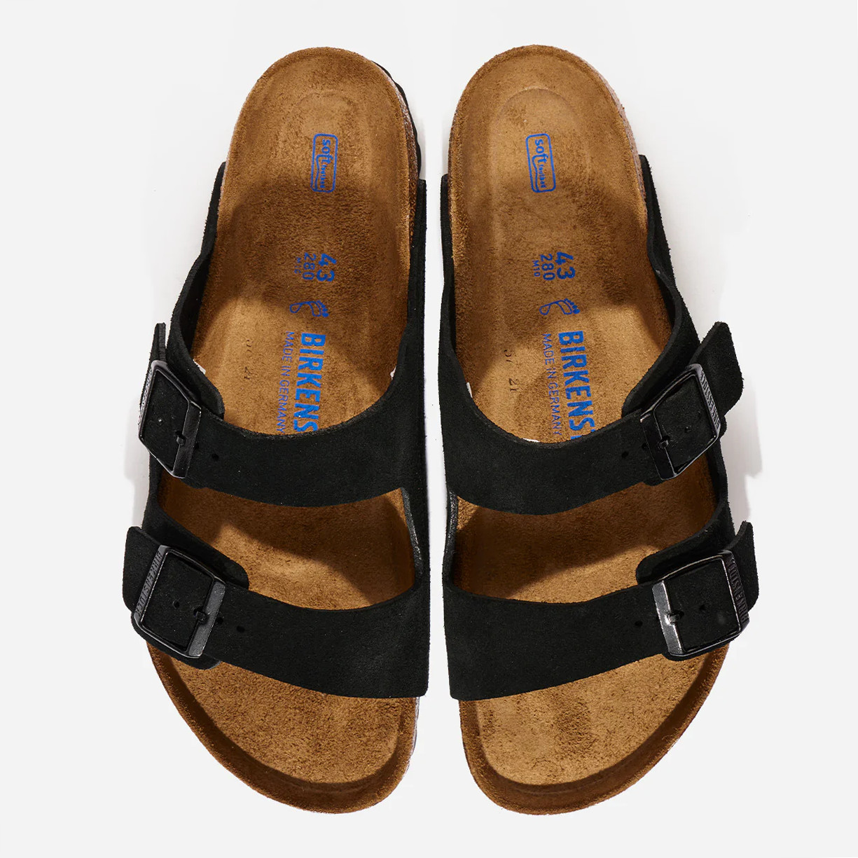 Birkenstock Arizona Suede Leather Black Sandals Unisex Shoes New w/ Box