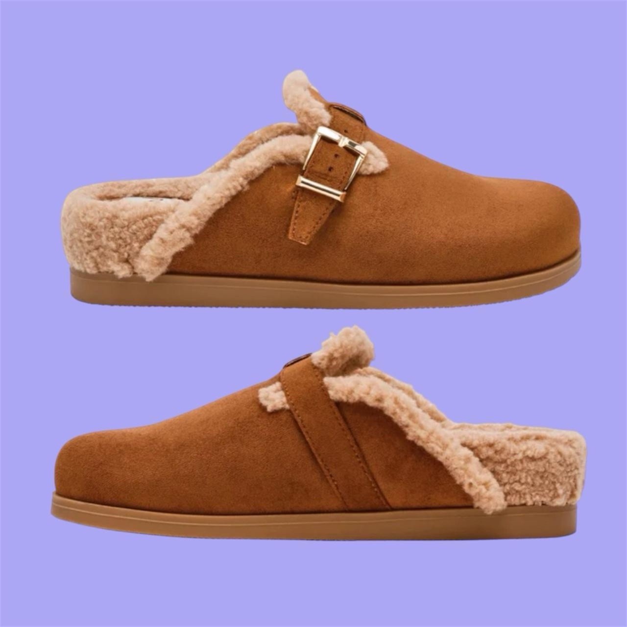 DV by Dolce Vita Cognac Tan Sherpa Lined Slide On Clogs – Women’s Size 7