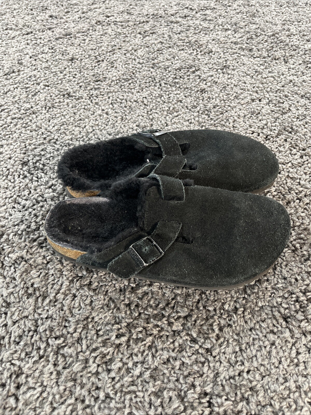 Birkenstock Boston Midnight Navy Shearling – Size L7/M5/EU38