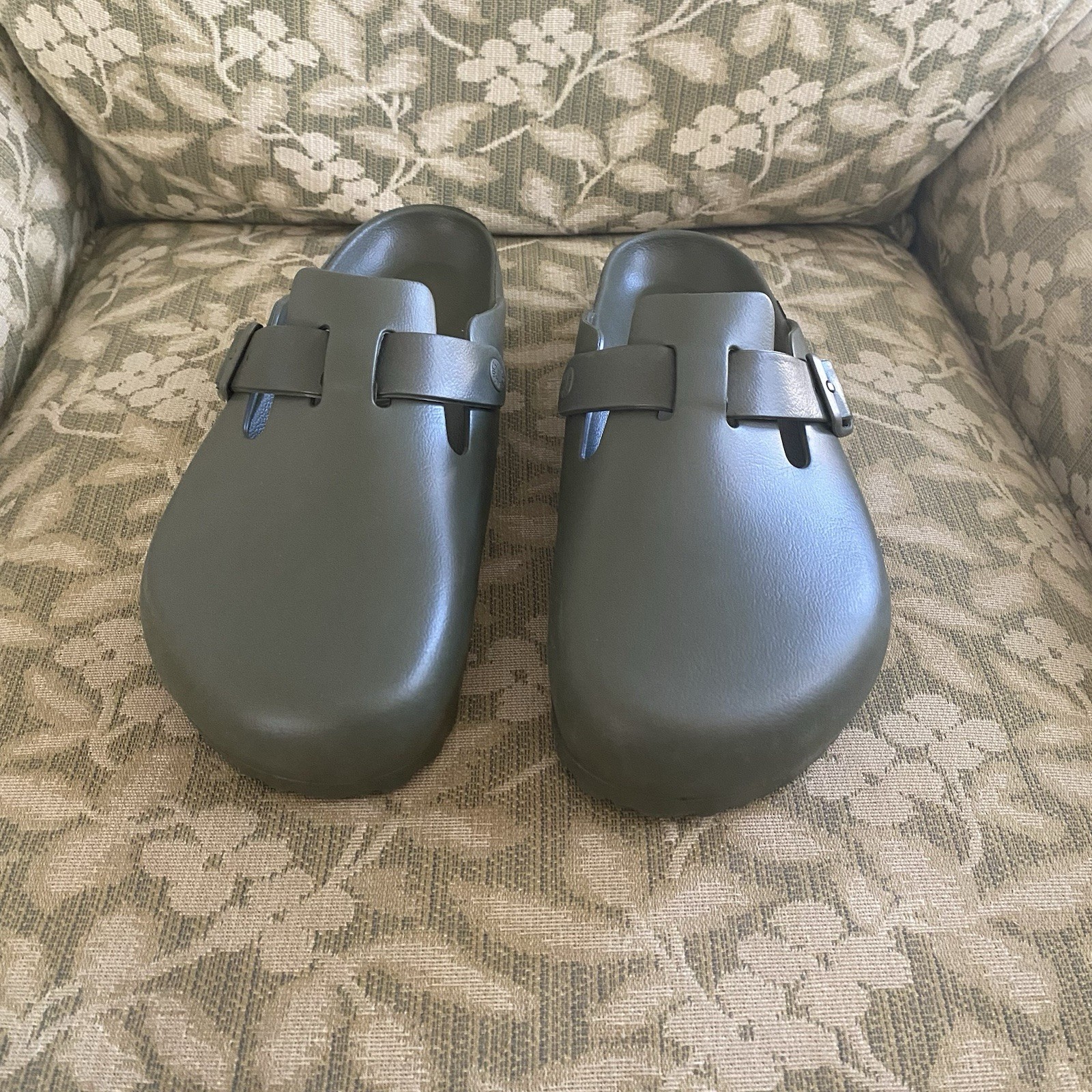 BIRKENSTOCK BOSTON Essentials EVA Khaki Green Mens 44/ US M 11 Reg Width